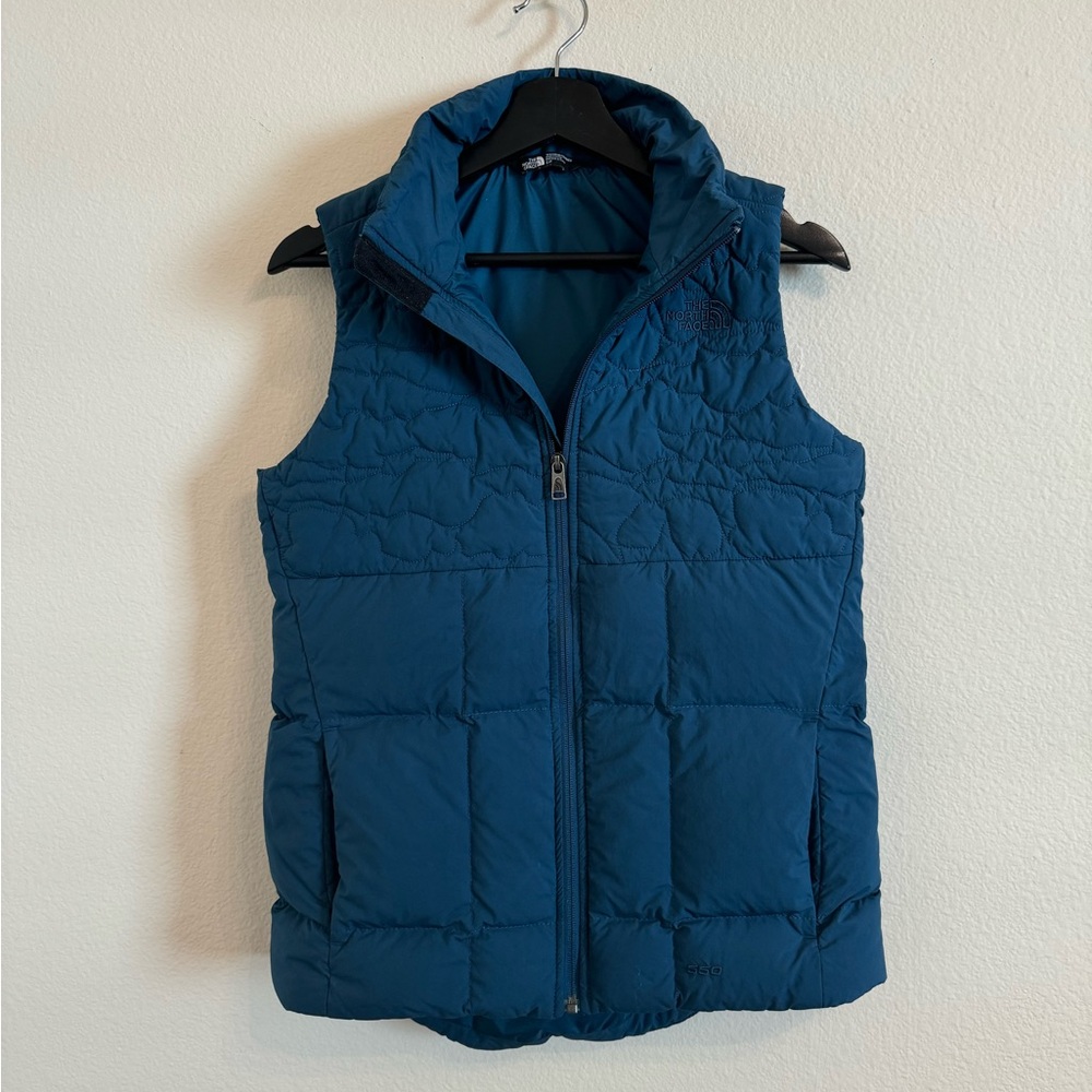 The North Face Womens Rhea Down Vest Monterey Blue Small
